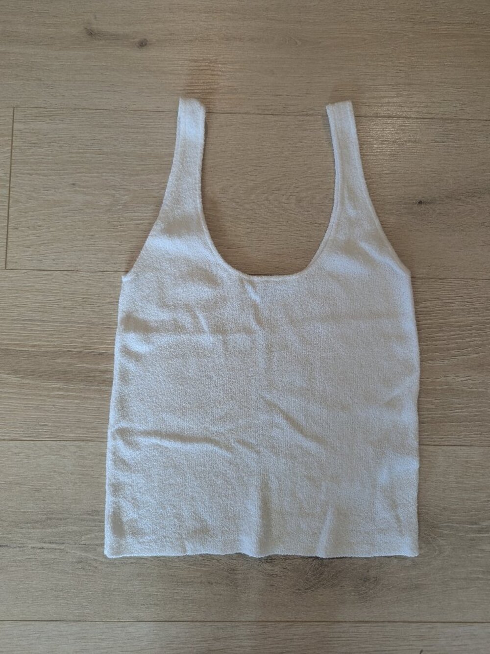 Rebecca Taylor White Mini Boucle Tank Top Size Extra Small Scoop Neck Sleeveless